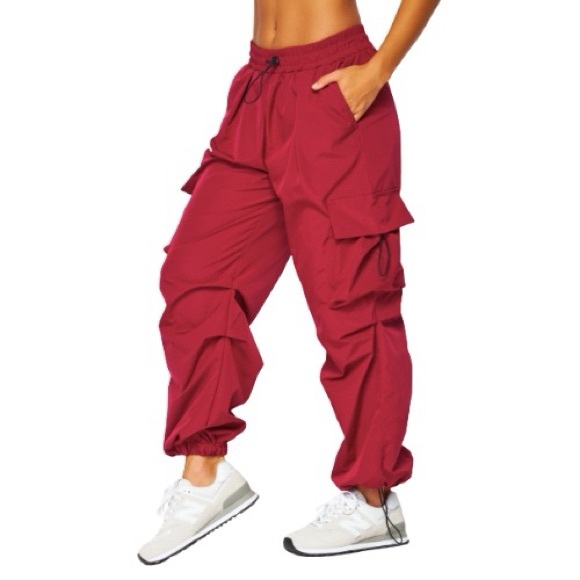 Women's Raspberry Jam Cargo Parachute Pants - Picture 2 of 2